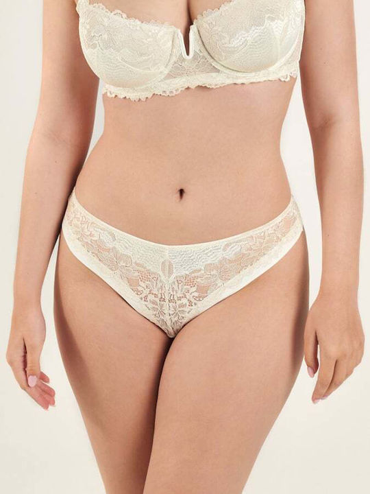 Promise Women's String with Lace White