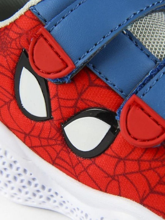Spiderman Kids Sneakers with Hoop & Loop Closure Red