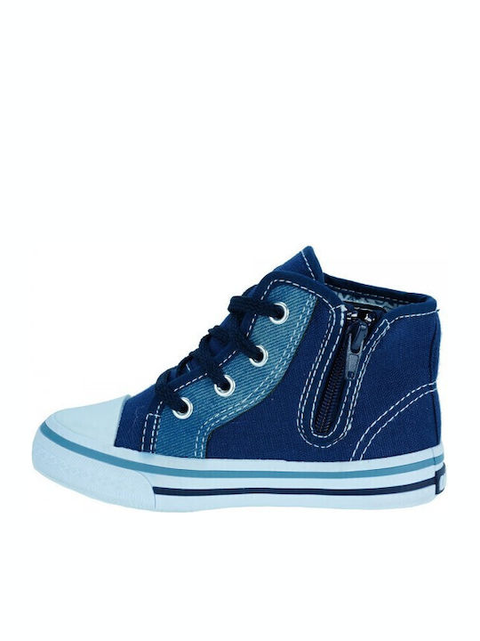 56132 Kinder Sneakers Hoch Blau