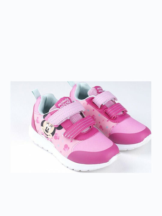 Minnie Mouse Παιδικά Sneakers με Σκρατς Ροζ