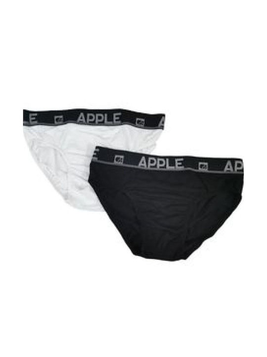 Apple Boxer Men's Briefs 2Pack Black/White