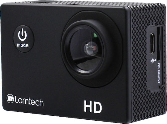 Lamtech LAM021158 Action Camera Full HD (1080p) Υποβρύχια (με Θήκη) με Οθόνη 2" Μαύρη