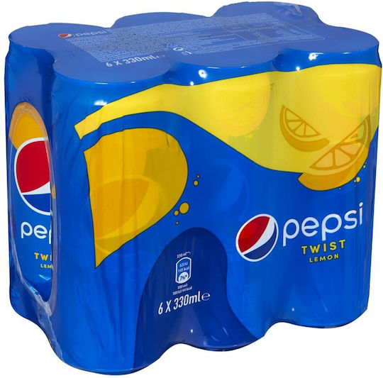 Pepsi Twist Безалкохолна напитка с Газировка в Кутия 6x330мл