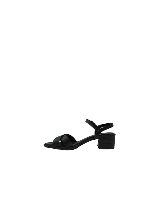 Oh My Sandals Damen Sandalen mit mittlerem Absatz in Schwarz Farbe