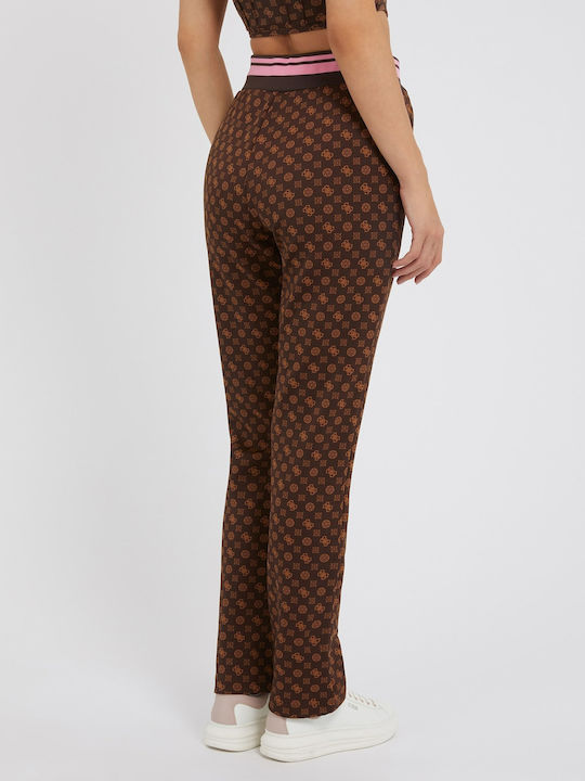 Guess Women's Fabric Trousers Brown