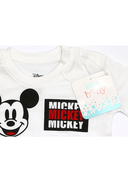 Παιδικό Σετ με Σορτς Καλοκαιρινό 2τμχ Λευκό Mickey Mouse