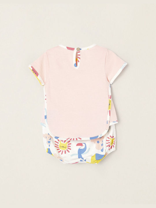 Zippy Kinder Set mit Shorts Sommer 3Stück Rosa