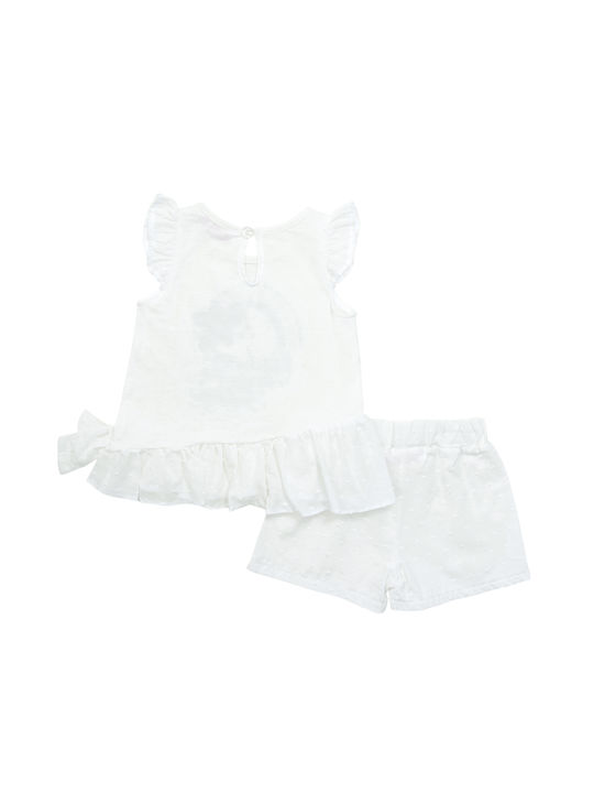 Babylon Kids Set with Shorts Summer 2pcs White