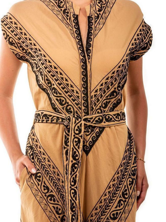 Nymphee Jumpsuit Ione P2301002 - beige-schwarz