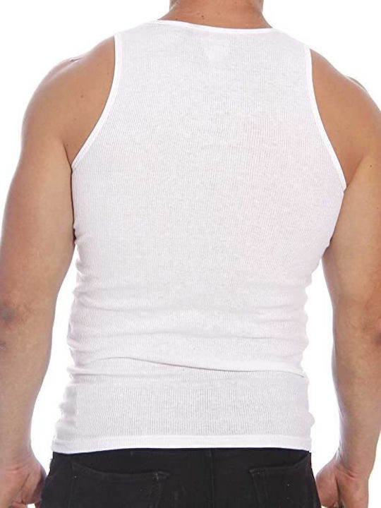 Men's Sleeveless Undershirts White 2Pack