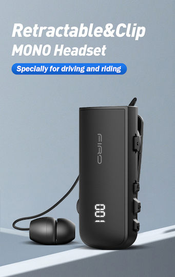Firo H16J In-ear Bluetooth Handsfree Earphone Lapel with Sweat Resistance Black