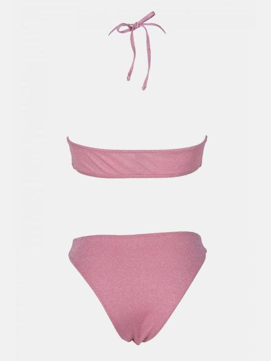 Swimsuit with Openings and Removable Padding Pink