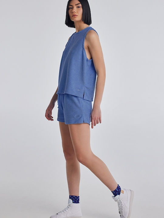Women's Terry Sporty Shorts Blue