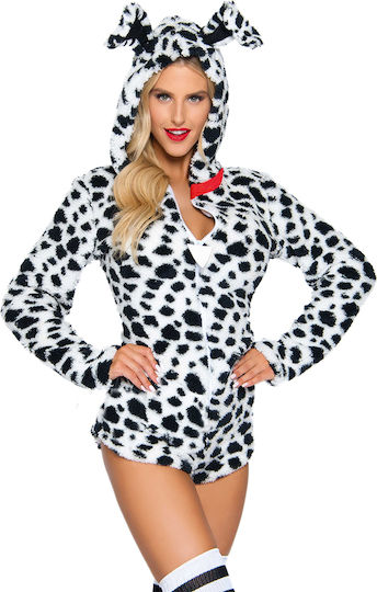 Leg Avenue Dalmatian Sexy Στολή Λευκή