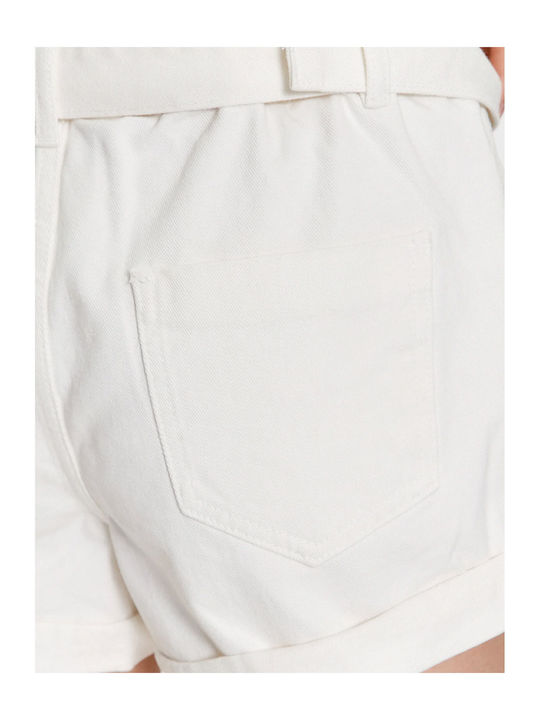 Women's High-waisted Shorts White