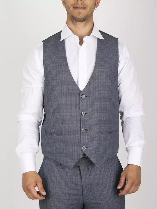 Costum Bărbați Cu vestă Albastru