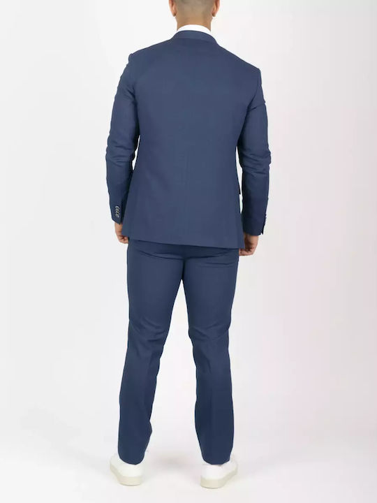 Herrenanzug mit Weste Blau