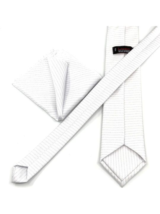 Legend Accessories Herren Krawatten Set Gedruckt in Weiß Farbe