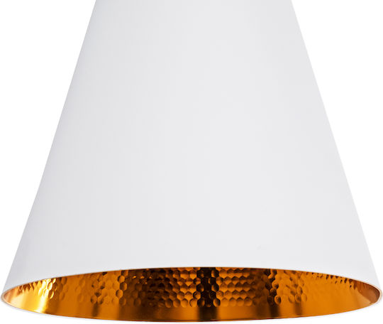 GloboStar Shanghai Ceiling Light White Bell with E27 Socket 19x38x38cm