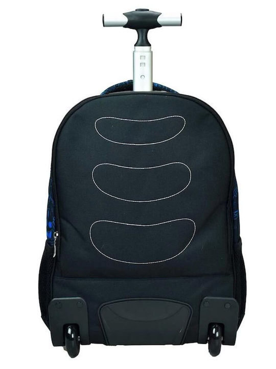 No Fear School Bag Trolley Elementary, Elementary Blue with Water Bottle Holder 30Liters