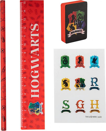 Cinereplicas Kinder Schreibwarenset mit Bleistift, Radiergummi, Notizbuch und Lineal
