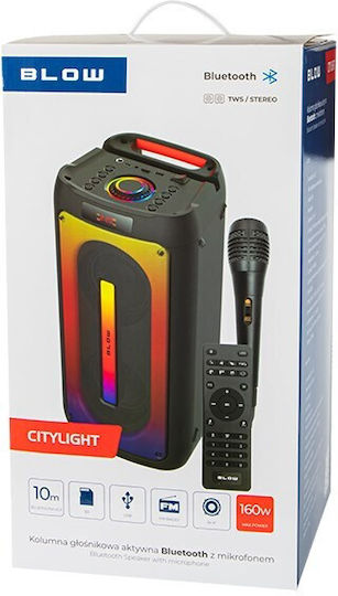 Blow Sistem De Karaoke Cu Microfon Cu Fir Și Efecte De Iluminare CityLIGHT 30-391 Negru