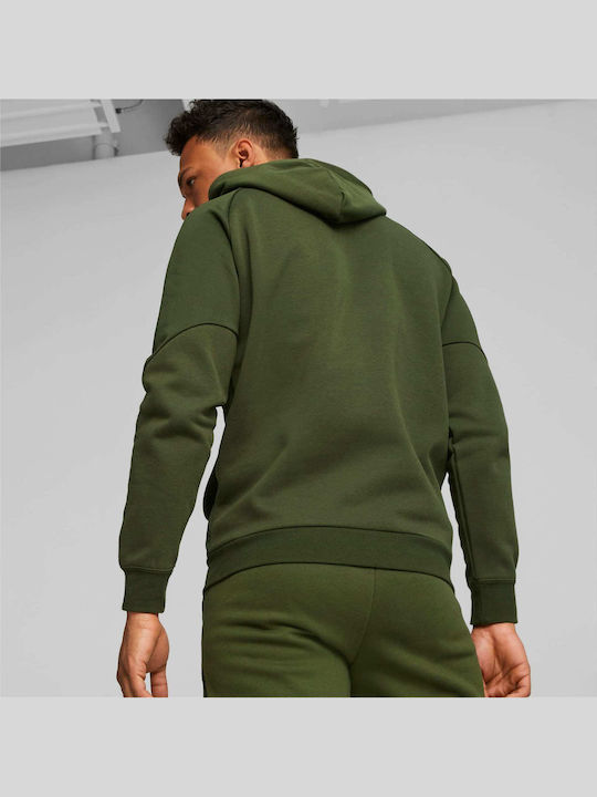PUMA Φούτερ Πράσινο με Κουκούλα