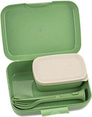 Koziol Kids Set Lunch Plastic Box Green L19xW13.5xH7cm