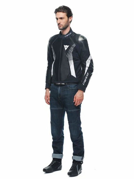 Dainese Super Rider 2 Winter Men's Motorcycle Jacket Cordura Waterproof Black/White