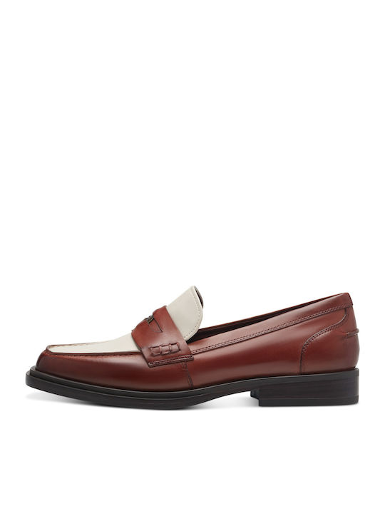 Leather Women's Moccasins in Brown Color