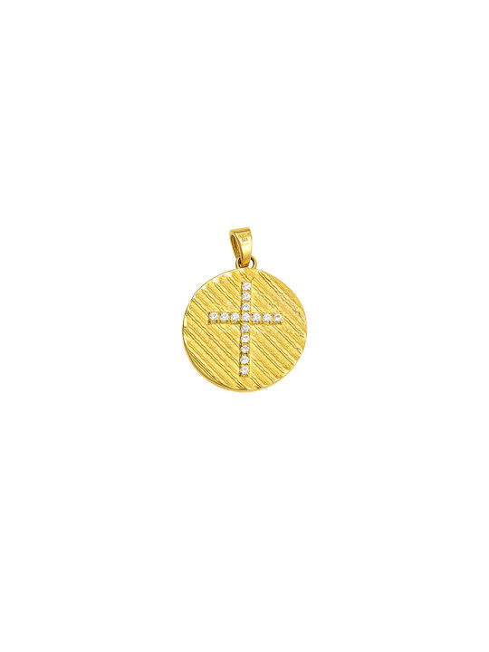 Pendant Kids Talisman Double Sided Constantine from Gold 14K AFP-20540