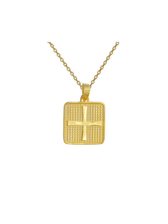 Pendant Kids Talisman Double Sided with Chain Constantine from Gold 14K AFK-21556YAL