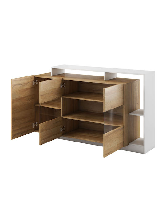 Μπουφές Walnut / White 155x44x93.5cm
