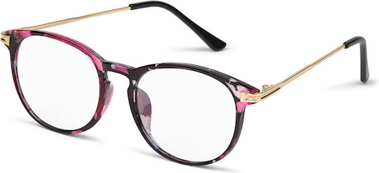 Nordic Vision Damen Lesebrille +3.00 in Rosa Farbe