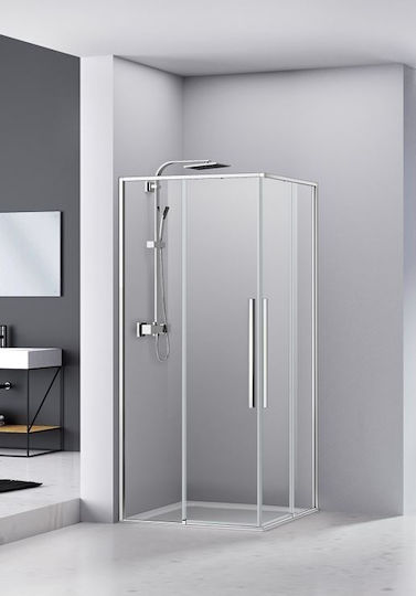 Sparke Kabine für Dusche mit Schieben Tür 80x80x200cm Sauberes Glas