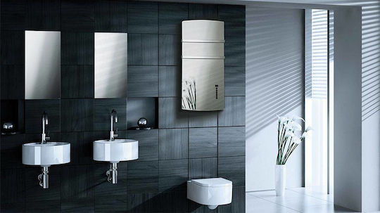Radialight Deva Electric Towel Rail with Glass Front 1500W 105x52cm Mirror