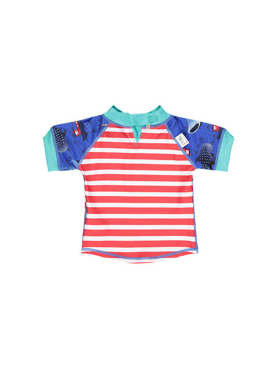 Close Parent Kids Swimwear UV Shirt Red