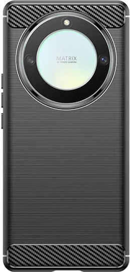 Techsuit Carbon Umschlag Rückseite Silikon Schwarz (Honor Magic5 Lite)