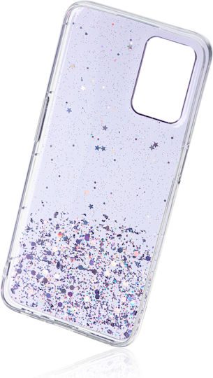 Naxius Glitter Back Cover Σιλικόνης Μωβ (Realme 8 5G)