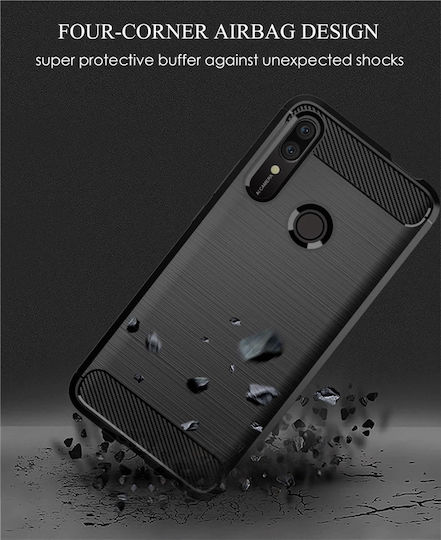 Techsuit Carbon Back Cover Silicone Black (Huawei P Smart Z)