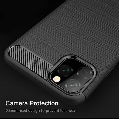 Techsuit Carbon Silicone Back Cover Black (iPhone 11)