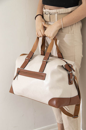 Silver & Polo Sack Voyage Beige made of Artificial Leather L60xW20xH32cm