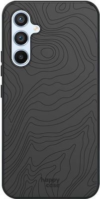 HappyCase Print Silicone Back Cover Black (Galaxy A54)