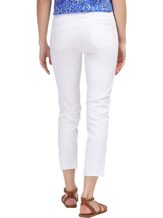 C'est Beau La Vie Γυναικείο Υφασμάτινο Παντελόνι Λευκό