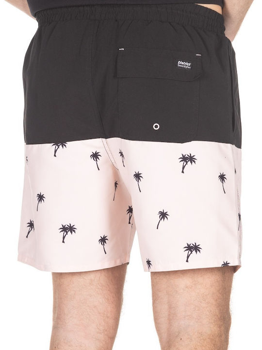 Herren Badebekleidung Shorts Rosa mit Mustern