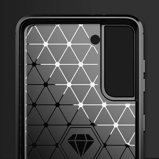 Techsuit Carbon Back Cover Silicone Black (Galaxy S21)