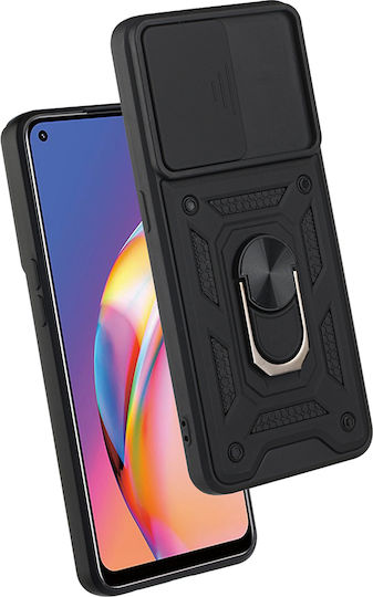 Techsuit CamShield Series Umschlag Rückseite Kunststoff / Silikon Schwarz (Oppo A94)