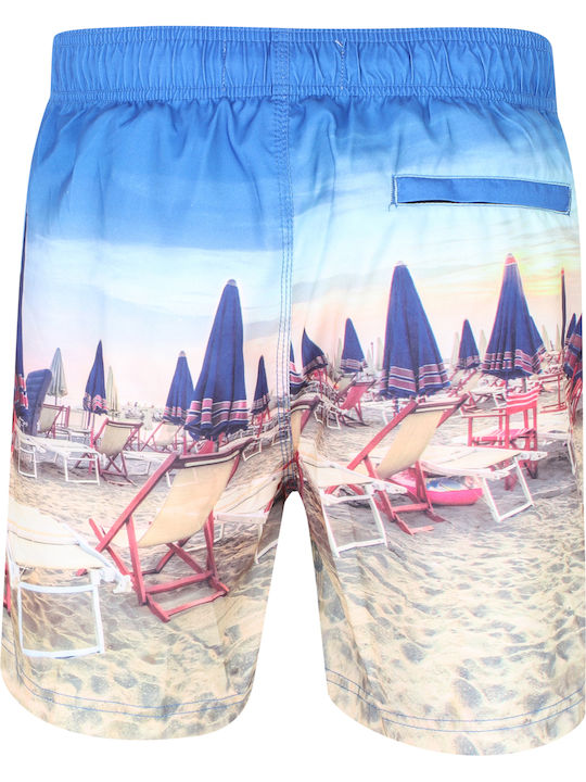 Tokyo Laundry Herren Badebekleidung Shorts Blau mit Mustern