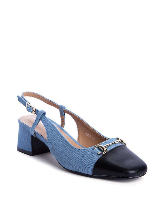 Keep Fred Light Blue Medium Heels with Strap