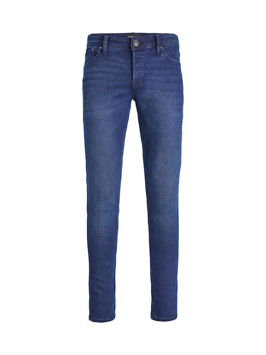 Men's Elastic Jeans Pants With Slim Baggy Fit Blue